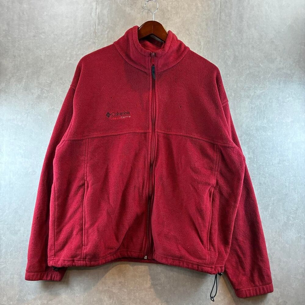 Columbia-sportswear Men's Red and Burgundy Jacket